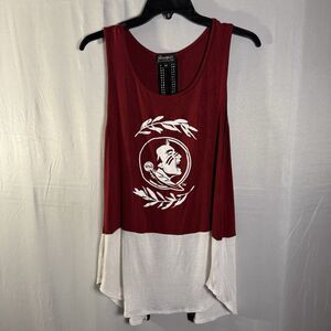 Gameday Couture FSU Florida State Seminoles Red White Tank Top Women’s Medium